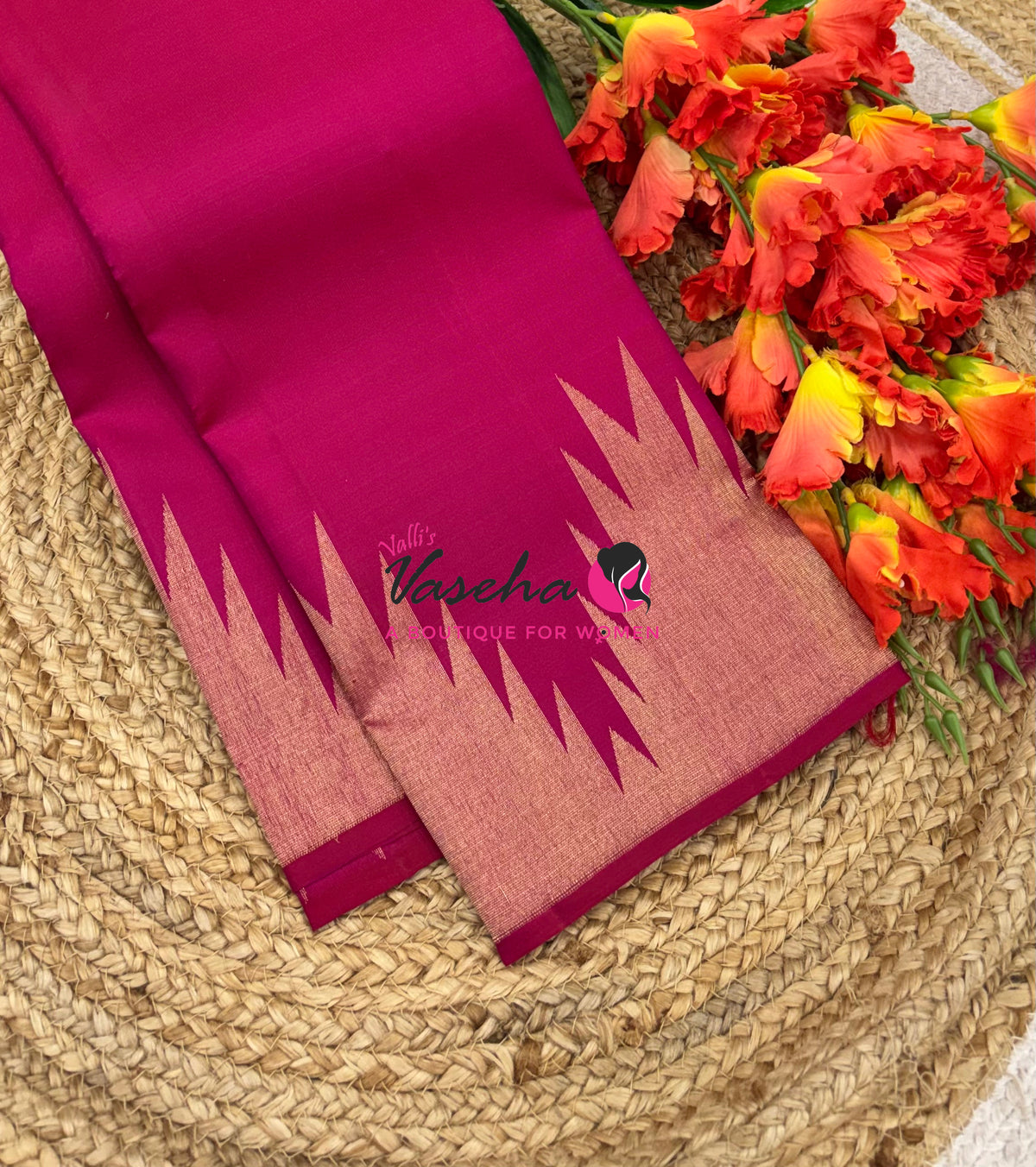 Pure Vintage Kanchipuram Silk Saree  - 8 Kol Weaving - Pink Shade VVPS019