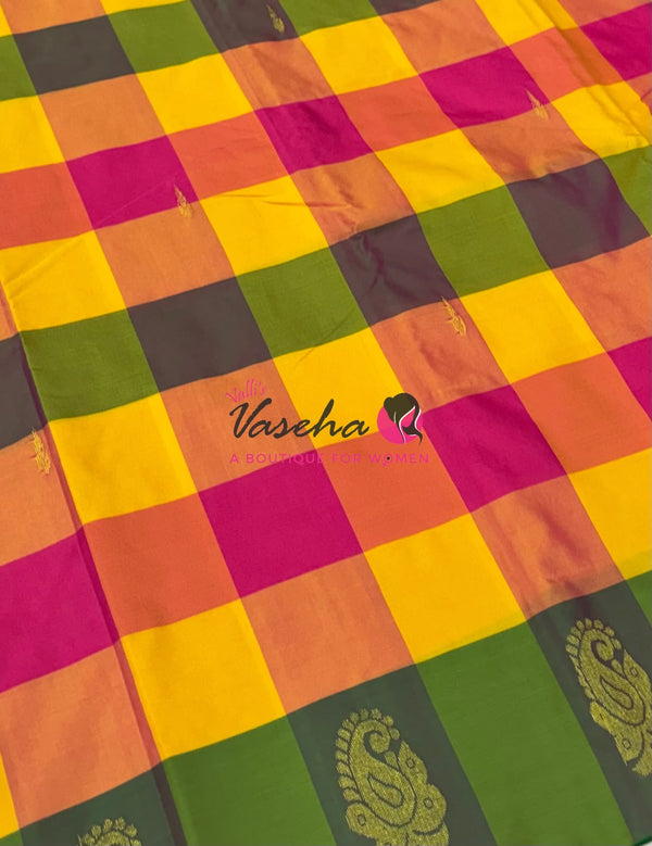 Pazhum Palamum checks - Semi Silk Sarees - VVSSS003