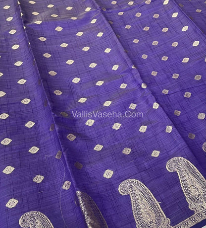 Semi Tussar Silk Saree - Violet shade - VVSTS010
