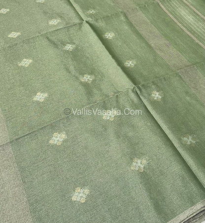 Bhagalpuri Silk - Vaira Voosi Lines - Pink & Light Pastel Green Combo - VVBSV001