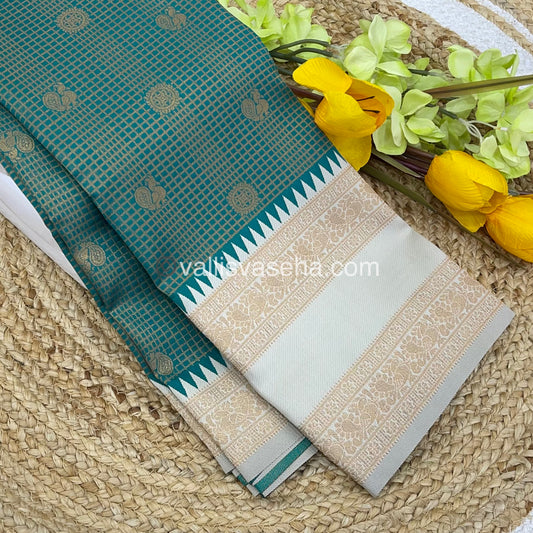Kanchi Semi Silk - Mayil & Chakkaram design - VVKSS001