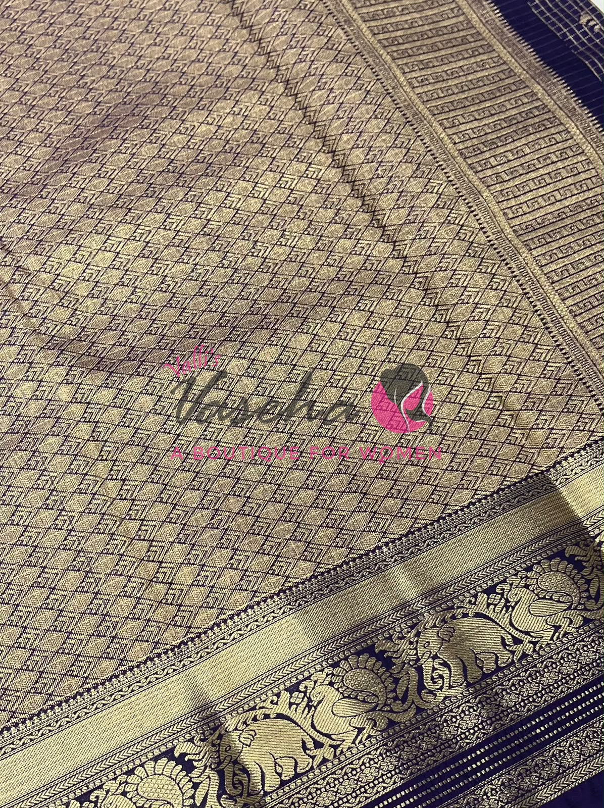 Semi Kanchi Silk - Vairavoosi Butta - VVSKS004