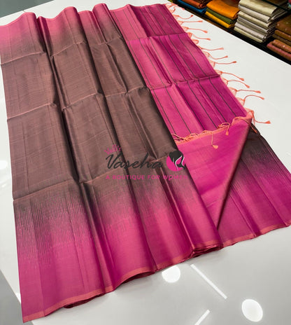 Pure Soft Silk Saree /Jute Duppion Silk - VVPJS001