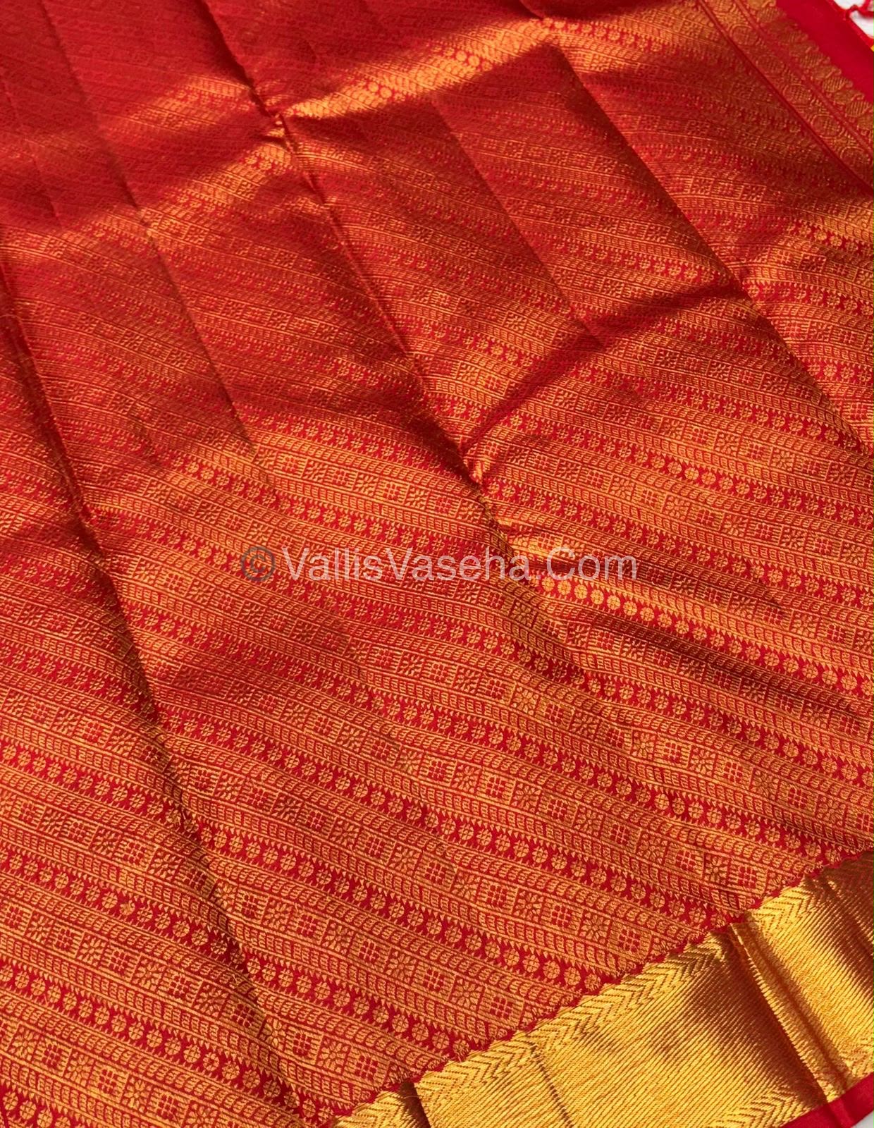 Pure Kanchipuram Silk Saree | Pazhum Pazhamum Checks |VVPS017