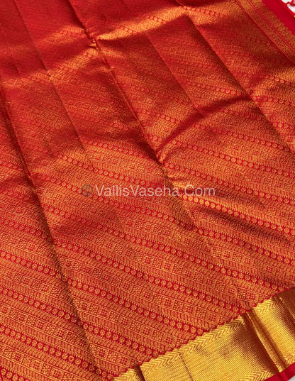 Pure Kanchipuram Silk Saree | Pazhum Pazhamum Checks |VVPS017