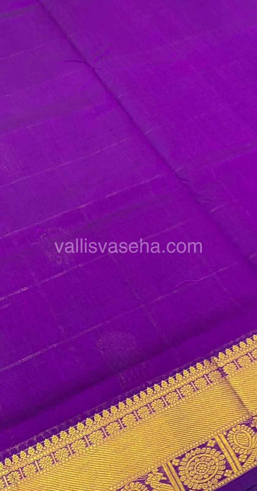 Pure Silk Cotton Saree - Mayil & Chakkaram Design - Dark Purple - VVMC001