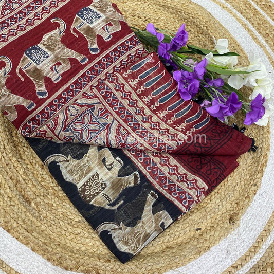 Jute Mixed Cotton Saree | VVJCS001
