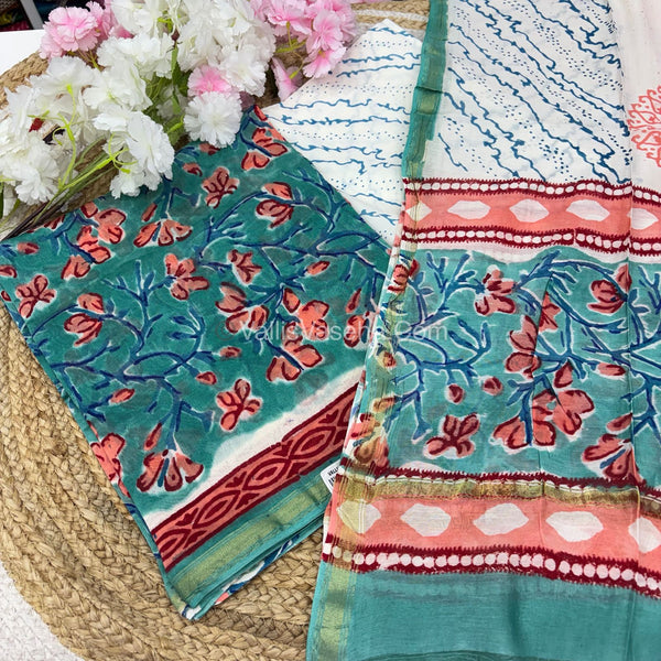 15%less - Offer Unstitched Material - Chanderi  Cotton Material - VVDUM003