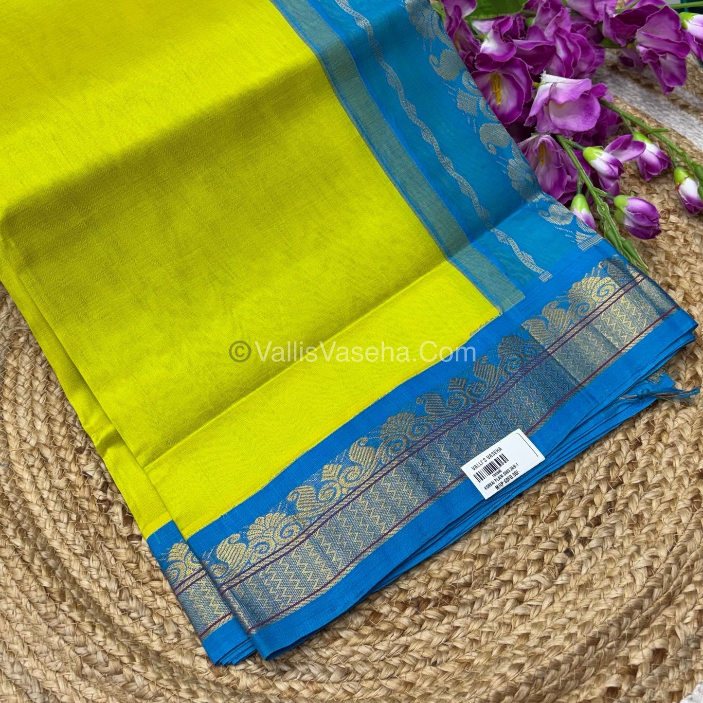 20% Offer Saree  - Pure Korvai Silk Cotton Sarees  - VVDS004