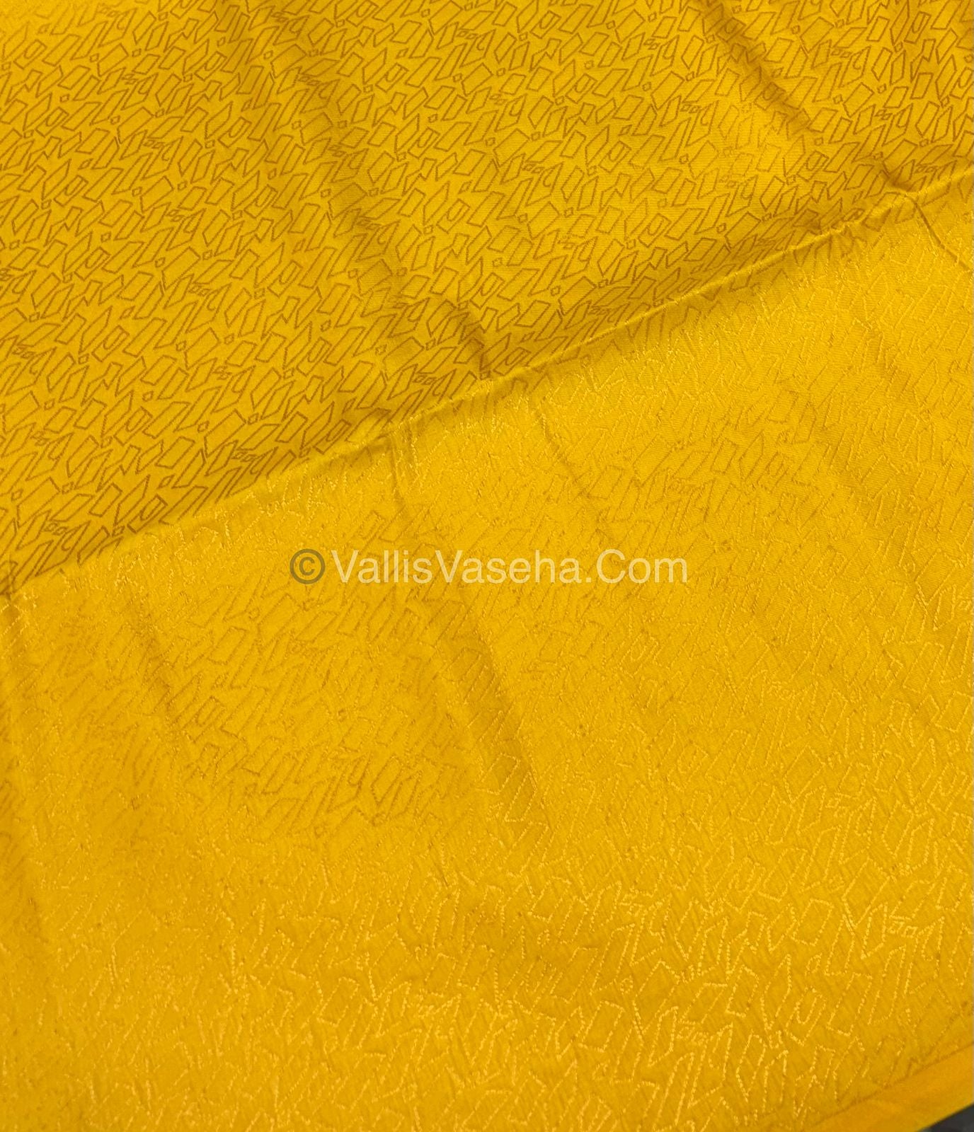 Semi Soft Silk  - Borderless - Contemporary Design - Yellow  Shade -VVSSS012