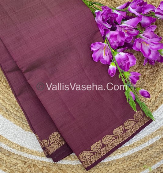 Semi Tussar Silk - Wine Shade - VVSTS003