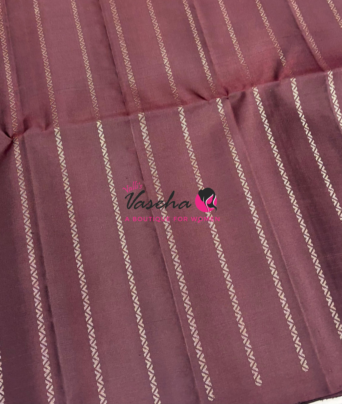 Pure Soft Silk Saree - Border Less  - Brown & Blue Combo - VVPSS066