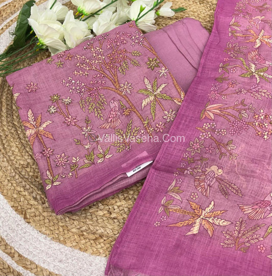 Tissue Linen Salwar Material  | VVUSM020
