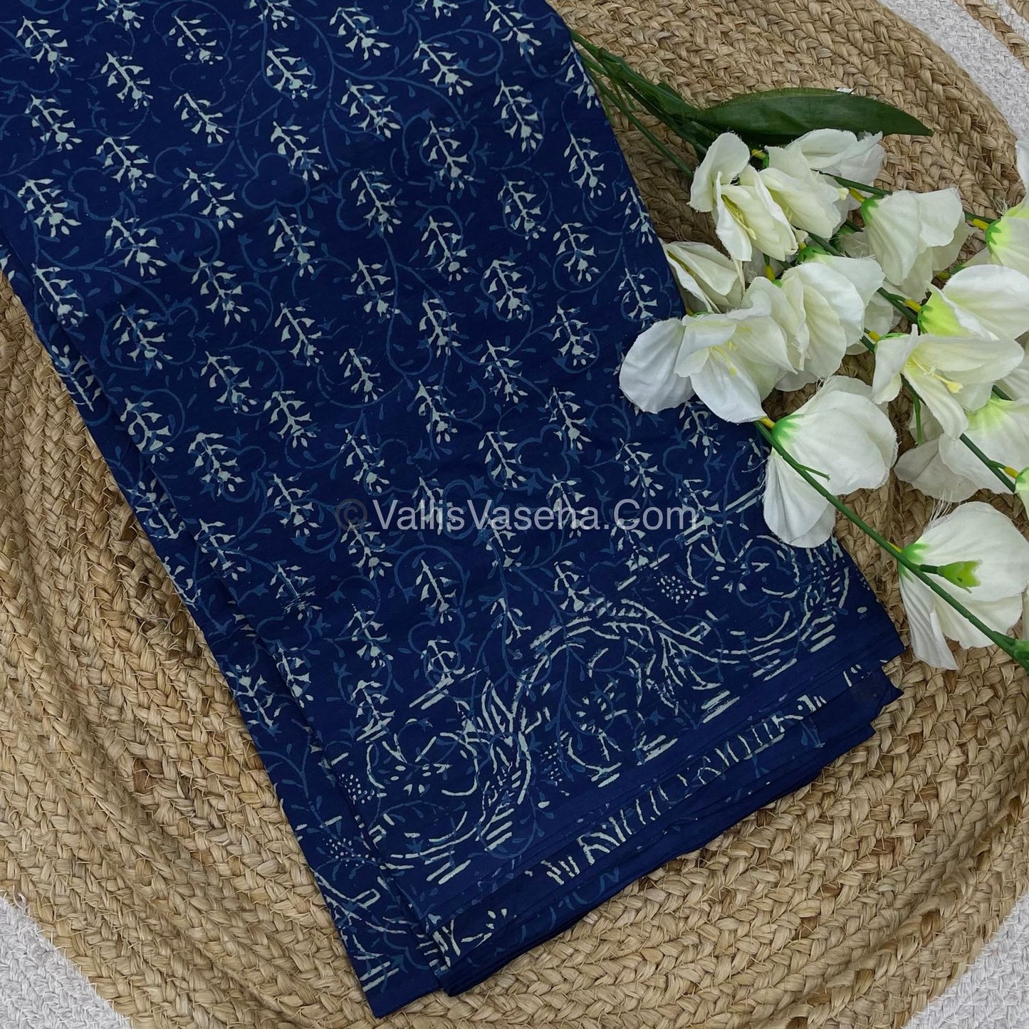 Pure Soft Mul Mul Cotton Sarees - Hand Block Prints - VVMMC007