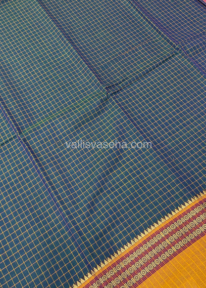 Narayanapet Mercerised Cotton Saree - All Over Checks Pattern-VVNMC001