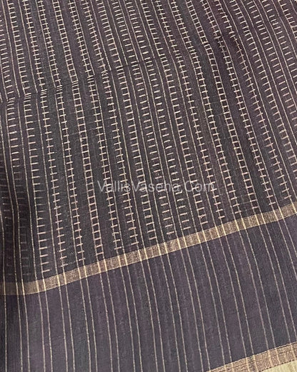 Semi Tussar Silk - Vairavoosi Design - VVSTS037