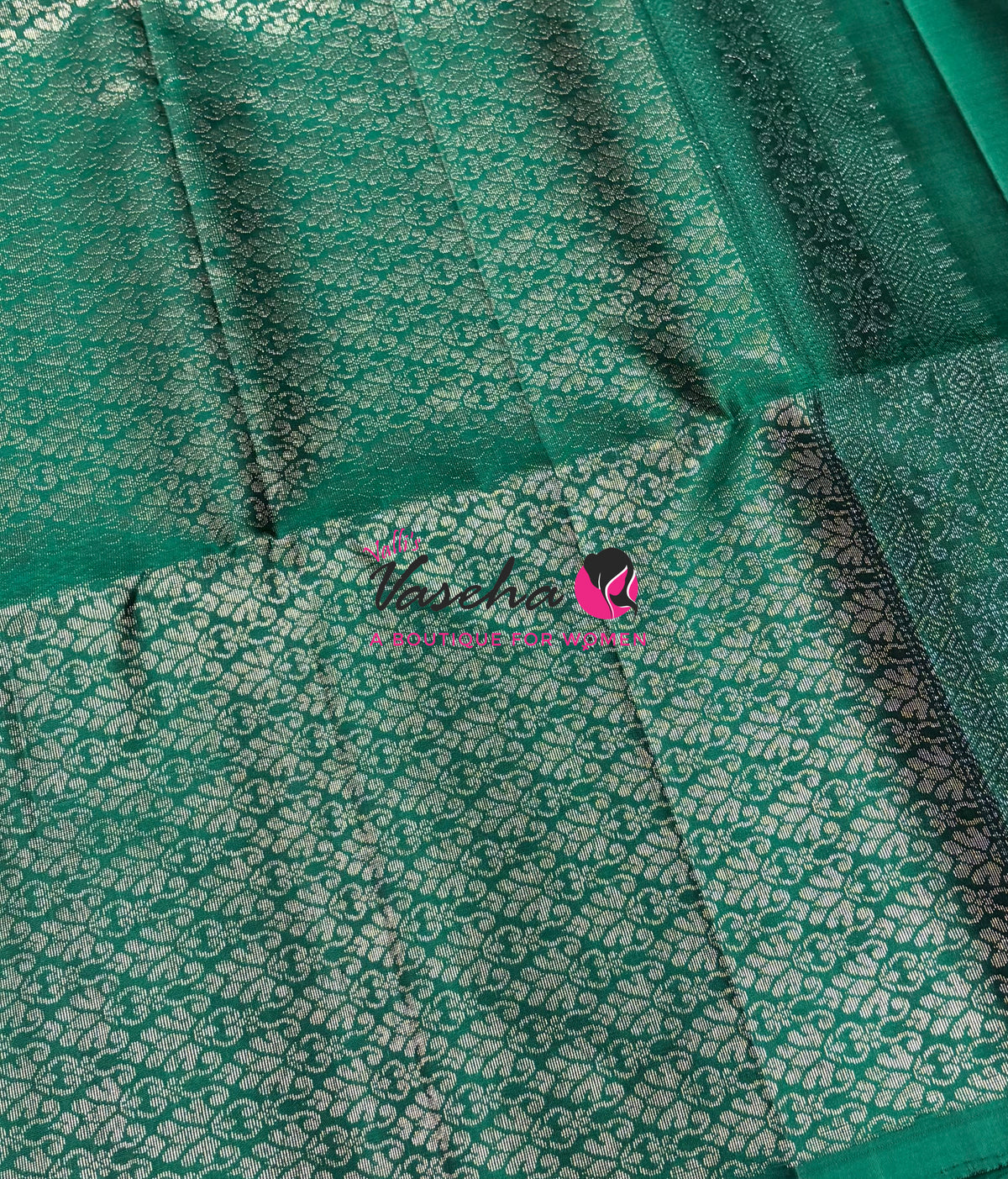 Pure Soft Silk Saree - Border Less  - Dual Tone Green Shade - VVPSS131