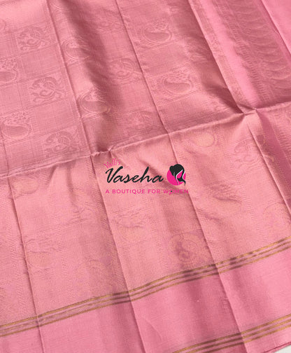 Pure Soft Silk Saree  - Light Pink Shade - VVPSS134