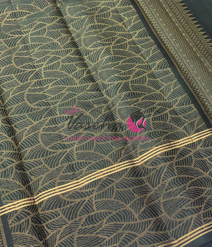 Half Mix - Pure Soft Silk Saree - Long Retta Petta Border with Butta - VVPSS105