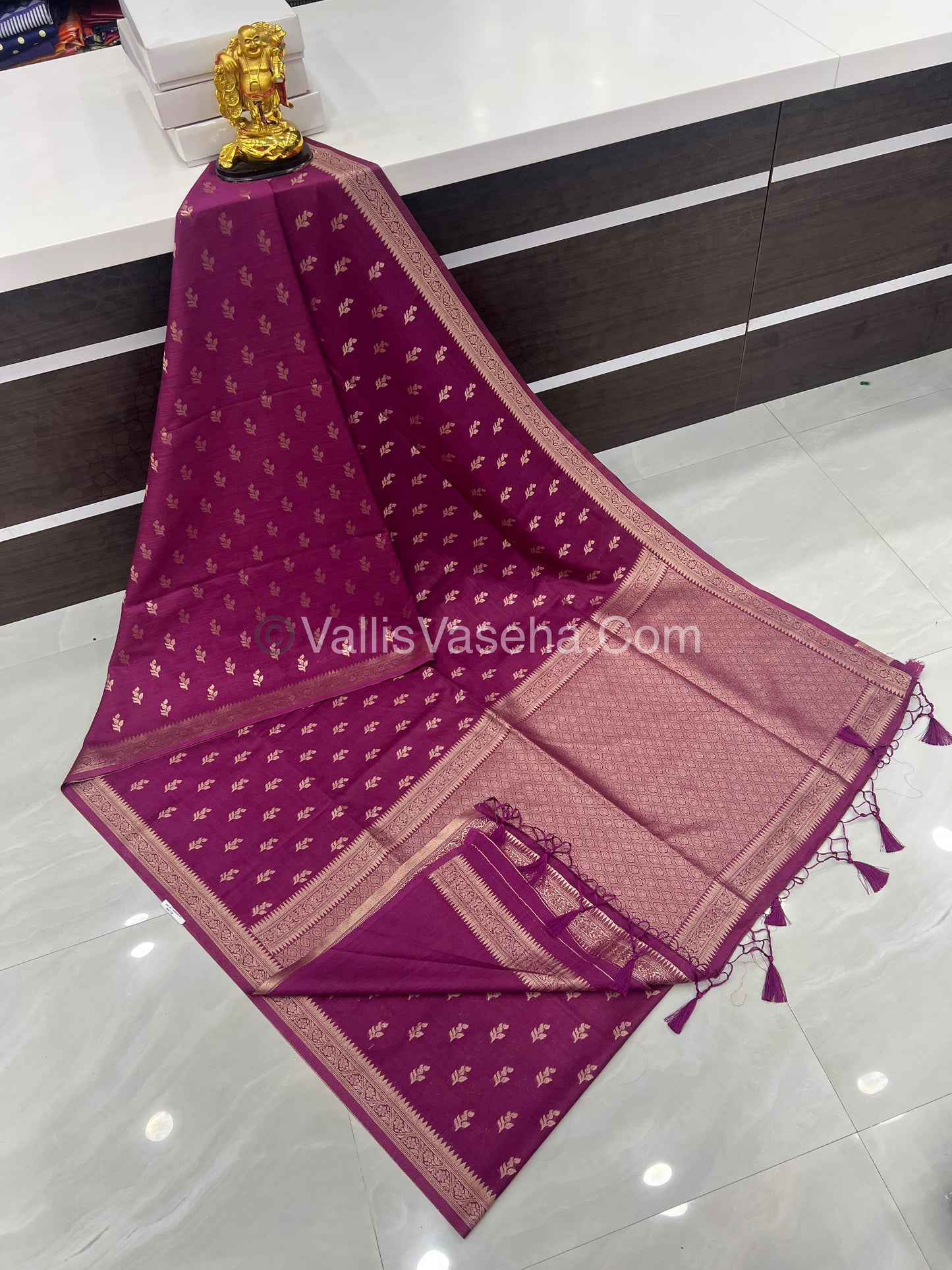 Banarasi - Heritage Silk - Semi Kathan Silk - Dark Onion Pink Shade - VVBHS003