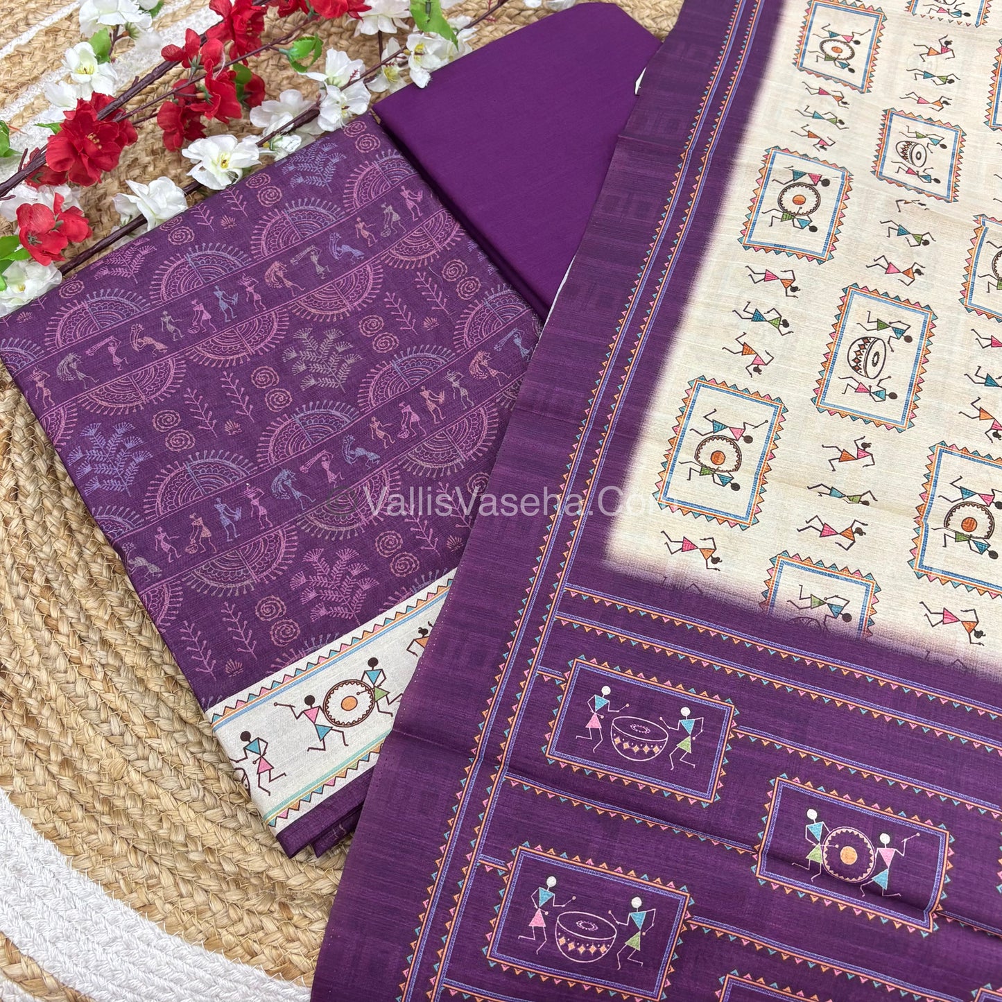 Salwar Material - Chanderi Mixed Cotton - VVUSM015