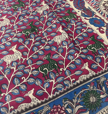 Pure Kalamkari Cotton Saree - VVPKC002