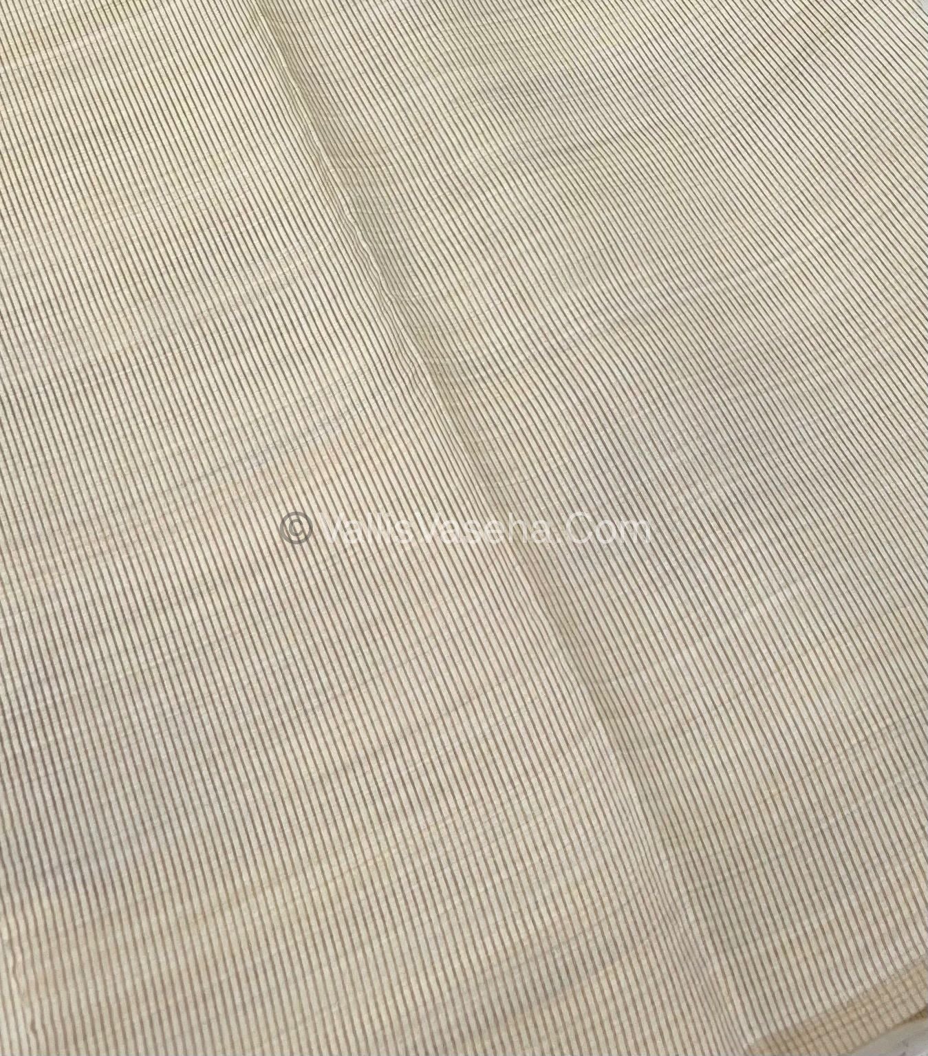 Semi Tussar Silk Saree - White Shade - VVSTS016