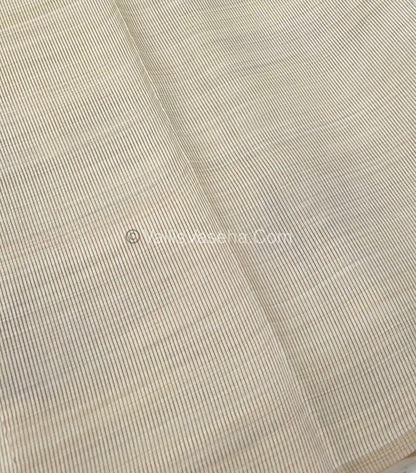 Semi Tussar Silk Saree - White Shade - VVSTS016