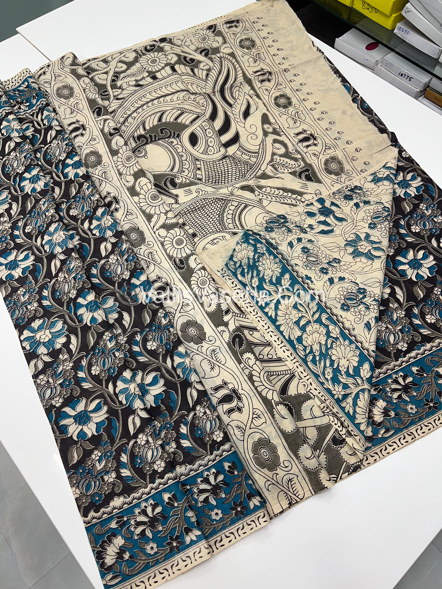 Pure Kalamkari Cotton Saree - VVPKC001