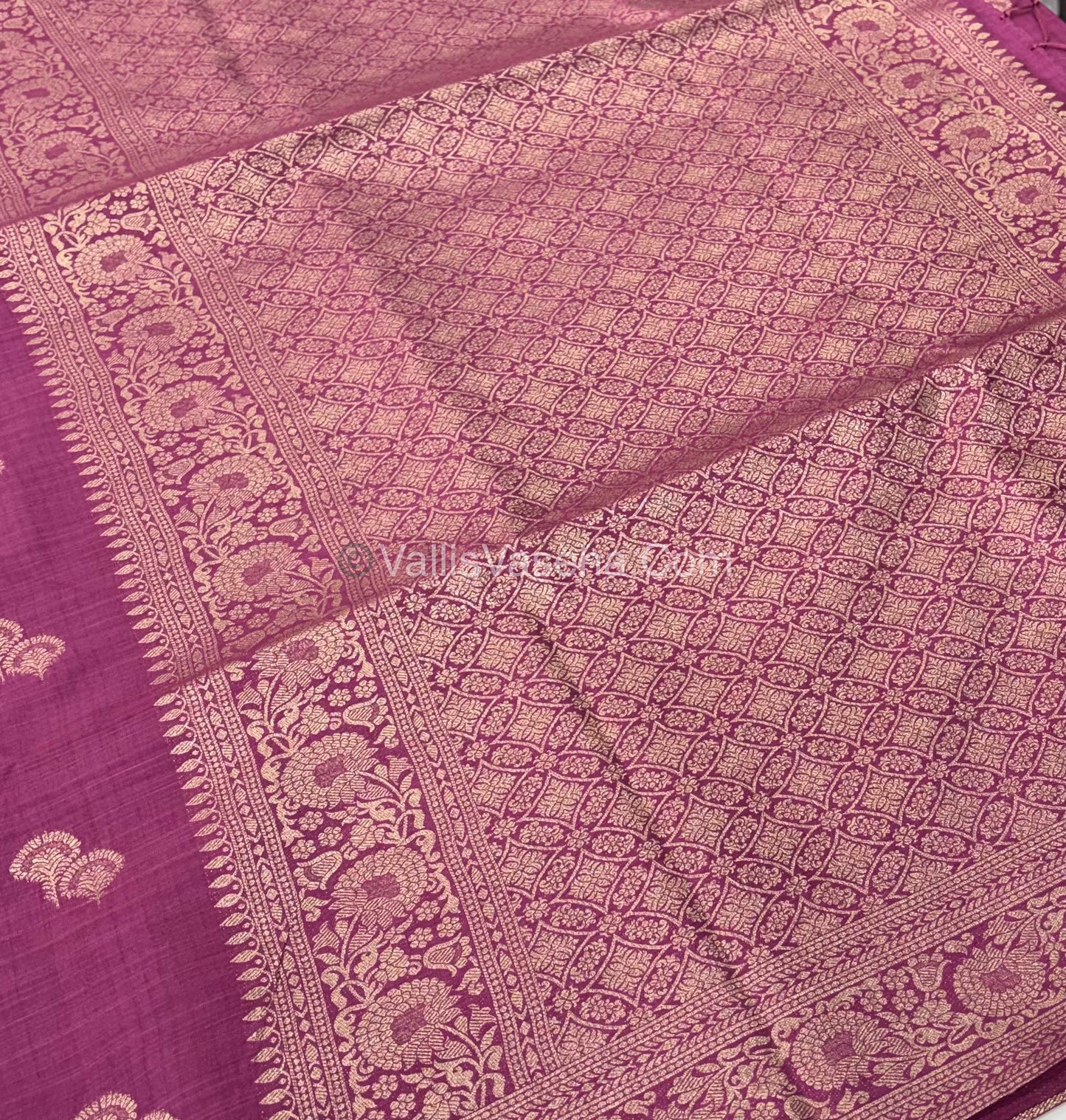 Banarasi - Heritage Silk - Semi Kathan Silk - Onion Pink Shade- VVBHS004