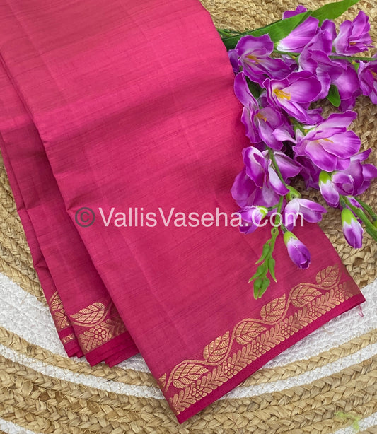 Semi Tussar Silk - Peachish pink Shade - VVSTS003