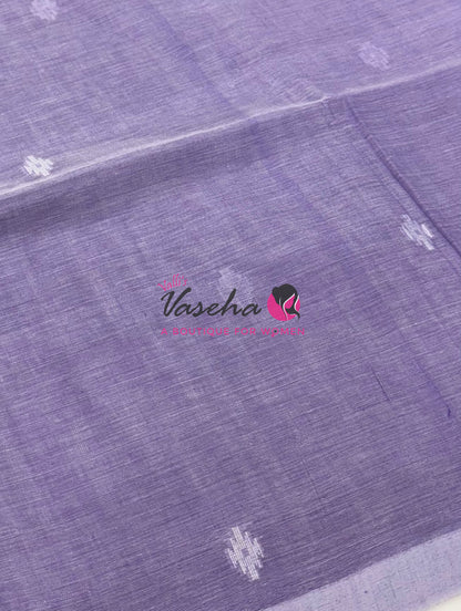 Bengal Kaddhi Cotton Saree | VVBKC002 | Lavender Shade