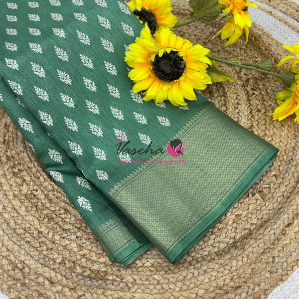 Semi Binny Silk | Pista Green |VVSBS009
