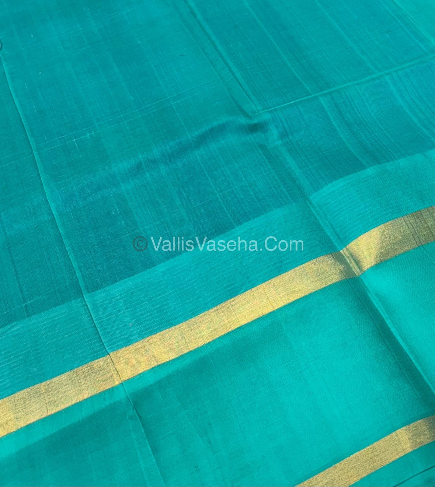 Pure Korvai Silk Cotton Saree - Border Elephant butta Design - VVKSC018