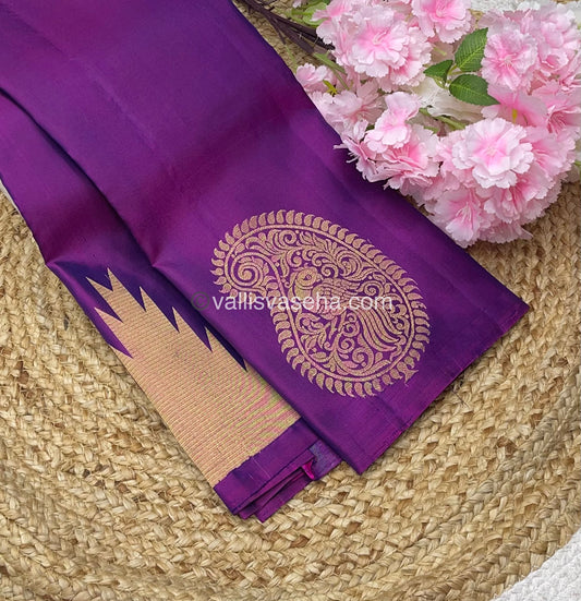 Pure Soft Silk Saree - Jothika Hit design - Purple - VVPSS005