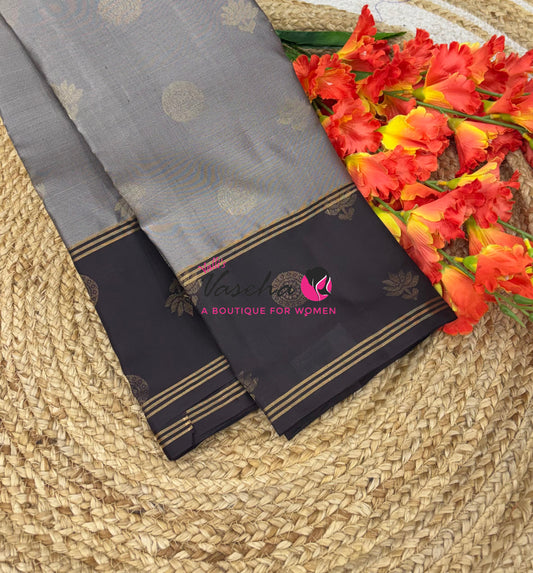 Half Mix - Pure Soft Silk Saree - Long Retta Petta Border with Butta - VVPSS105