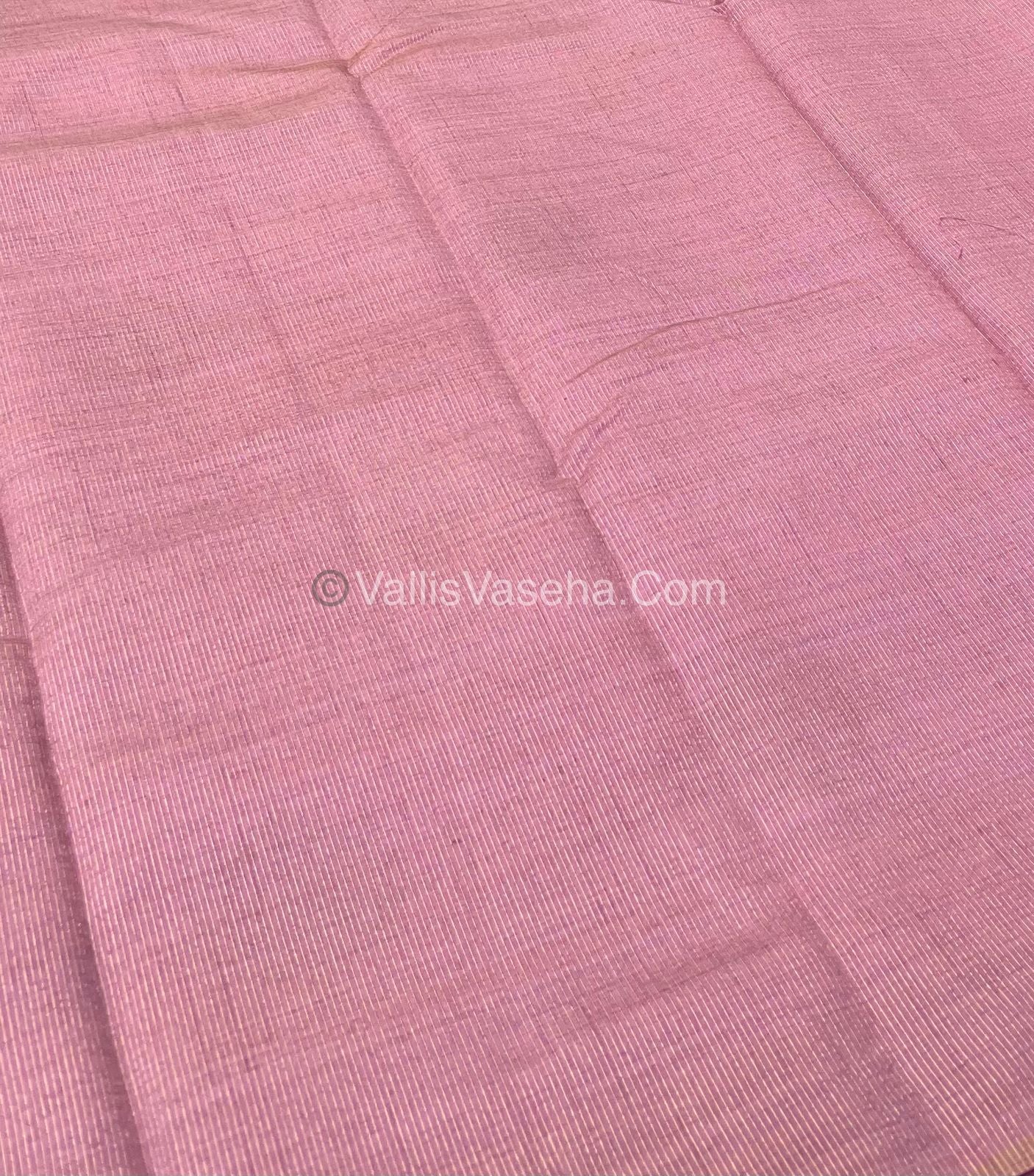 Semi Tussar Silk Saree -  Onion Pink   Shade - VVSTS016