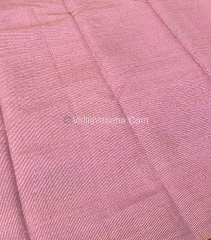 Semi Tussar Silk Saree -  Onion Pink   Shade - VVSTS016