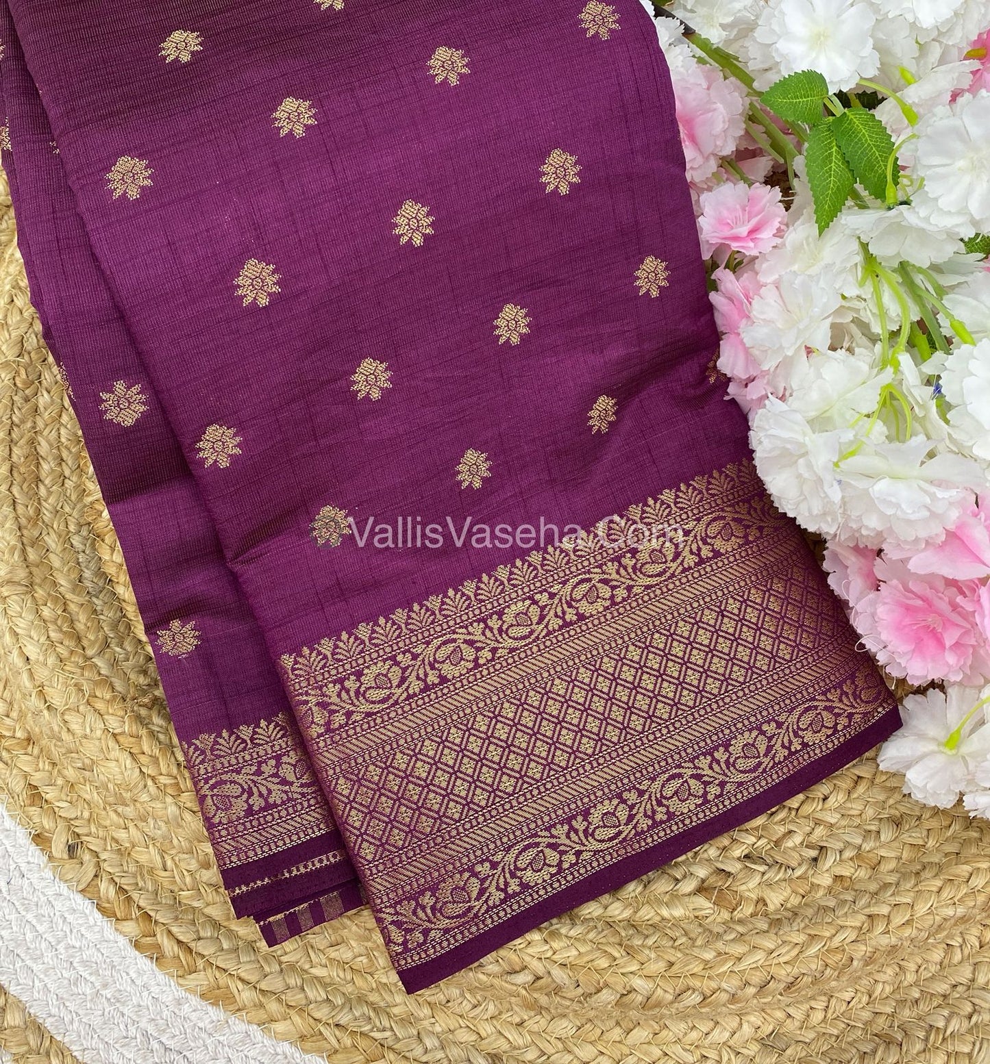 Semi Tussar Silk  -   Wine Shade  - VVSTS014