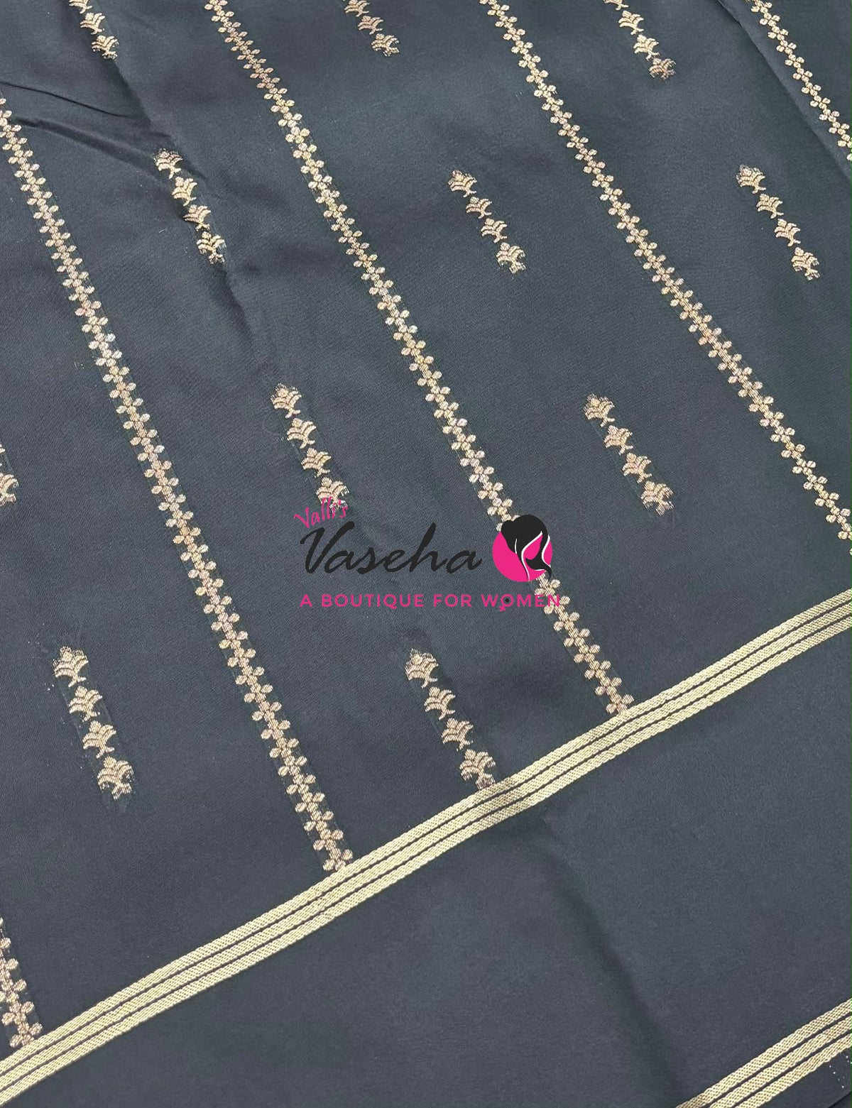 Semi Soft Silk  - Black Shade -VVSSS040
