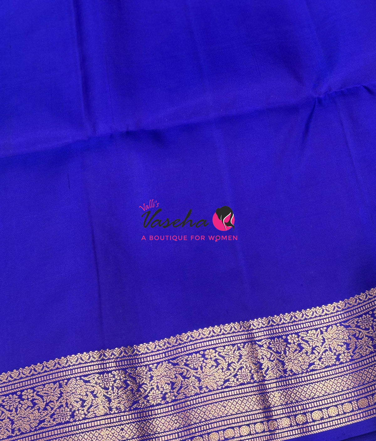 Pure Soft Silk Saree - Blue To Blue - Velum & Mayilum - Kanchi Border - VVPSS015