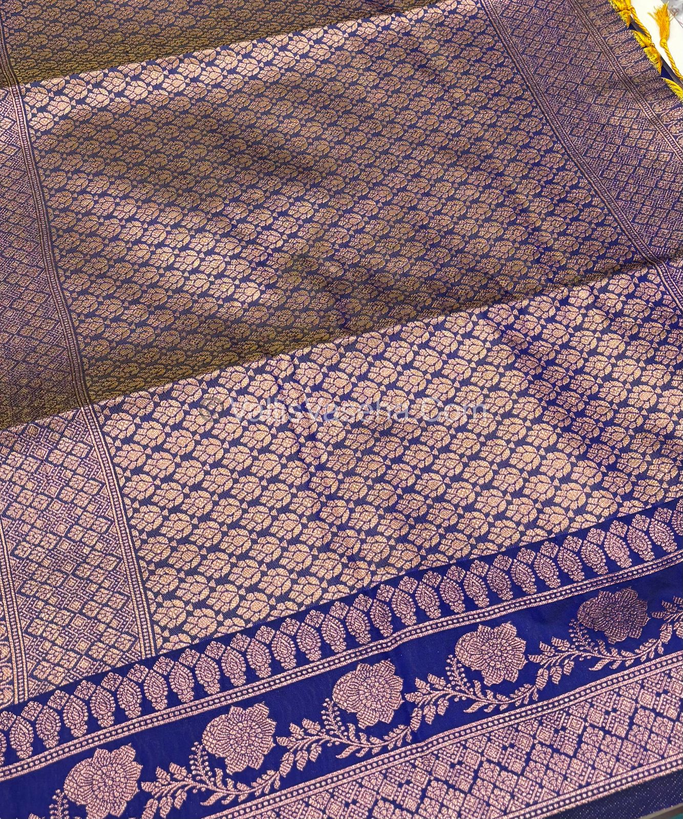 Semi Soft Silk - Dual Tone Shade With Blue Combo -VVSSS027