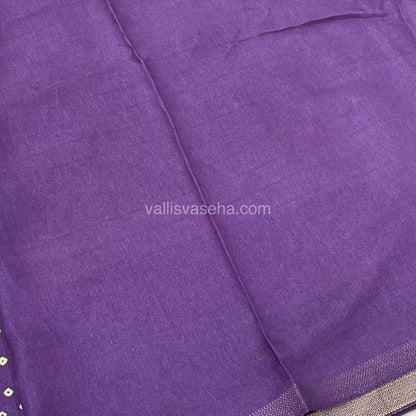 Premium Viscose Georgette Saree - Bandhini Design - Purple Shade ( Light Lavendar) - VVPVG001