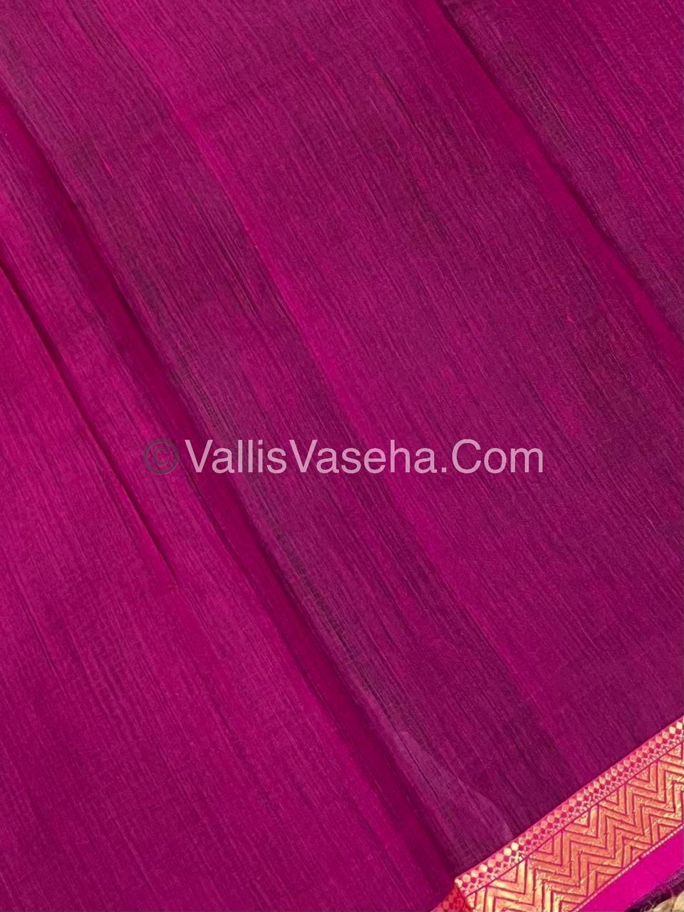Fancy Mixed Cotton - Green  With Pink Shade - VVFMC005