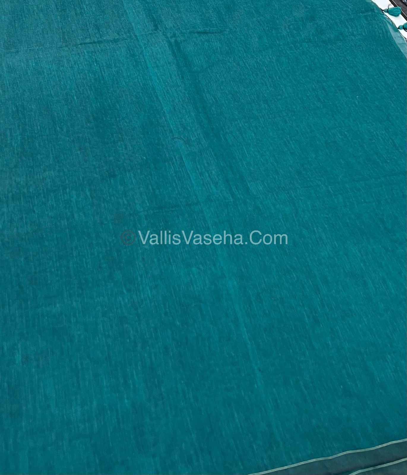 Khadi Cotton Sarees with Kalamkari Blouse - VVKCK001