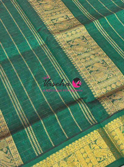 Pure Silk Cotton Saree - Zari Checks - VVCSC001