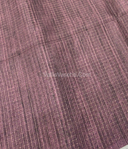 Art Tussar / Art Silk - Green & Dark Purple - VVATS001