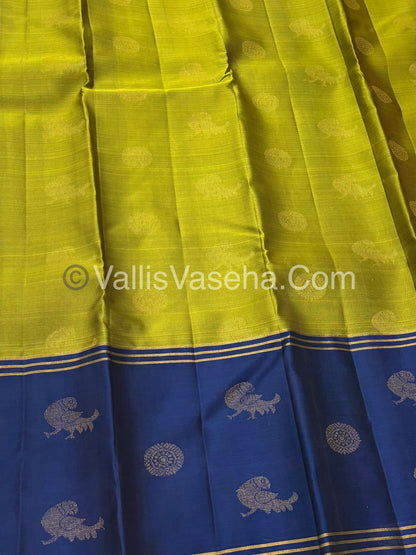 Half Mix - Pure Soft Silk Saree - Long Retta Petta Border with Butta - VVPSS075