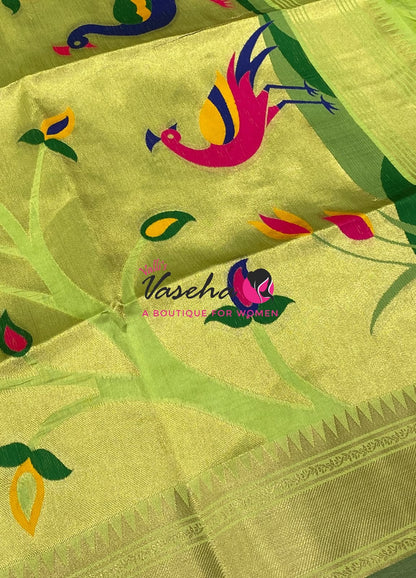 Semi Raw silk - Green Shade - VVRS010