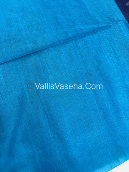 Bhagalpuri Silk - Blue With Blue- VVBS005